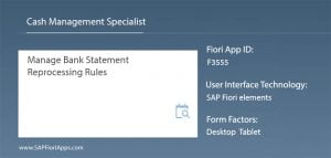 F3555 – Manage Bank Statement Reprocessing Rules
