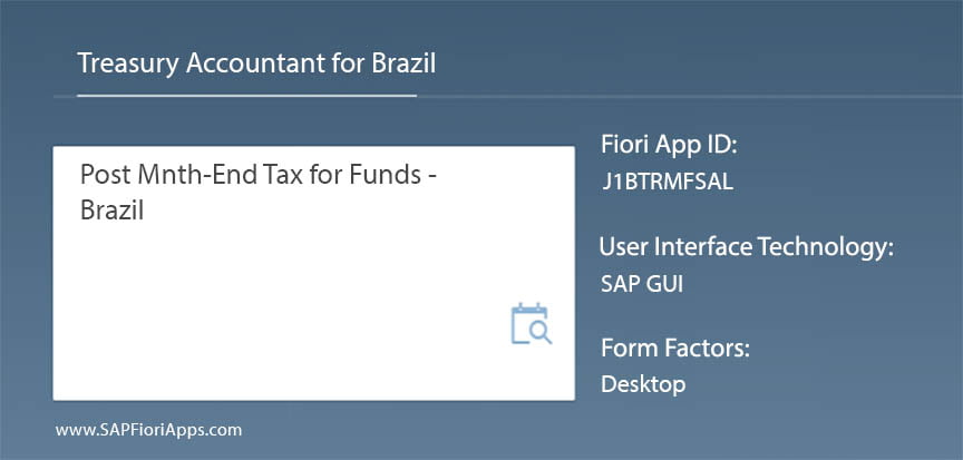 J1BTRMFSAL – Post Mnth-End Tax for Funds – Brazil